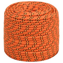 vidaXL Boottouw 8 mm 25 m polypropyleen oranje
