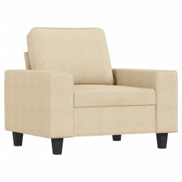 vidaXL 3-delige Loungeset stof crèmekleurig