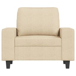 vidaXL Fauteuil 60 cm stof crèmekleurig
