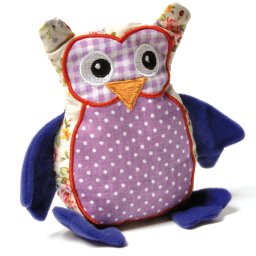 Aumüller Valeriaan-Kattenspeelkussen Patchwork-Uil 2 stuks