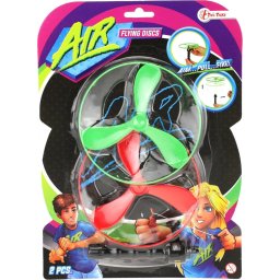 Toi-toys Flying Discs Air 12 Cm Groen/rood 3-delig