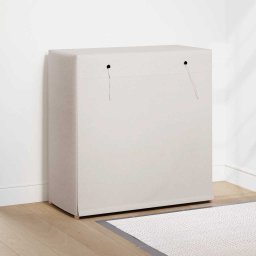 vidaXL Schoenenkast met hoes 79x40x80 cm stof wit