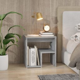 vidaXL Nachtkastje 40x30x40 cm bewerkt hout sonoma eikenkleurig