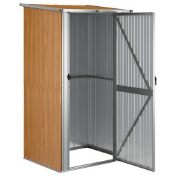 vidaXL Tuinhuis Bruin 118,5x97x209,5 cm Gegalvaniseerd Staal
