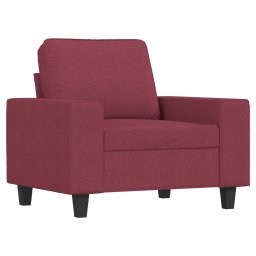 vidaXL 3-delige Loungeset stof wijnrood