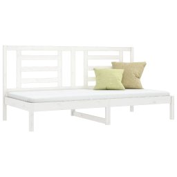 vidaXL Slaapbank zonder matras 90x200 cm massief grenenhout wit