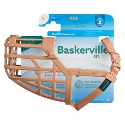 Baskerville Klassieke Muilkorf Beige Maat 9 Hond