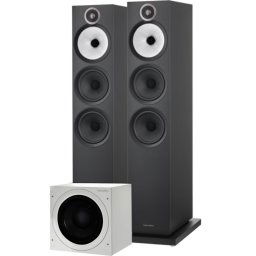 Bowers & Wilkins 603 S3 Zwart (per paar) + ASW610 Wit