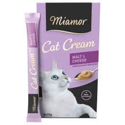 66x15g Cat Malt-Cream & Kaas Miamor Kattensnacks