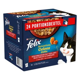 24x85g Smaakvariaties van het land in gelei Felix Kattenvoer
