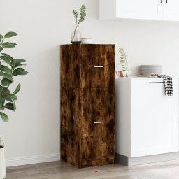 vidaXL Apothekerskast 40x41x118 cm bewerkt hout gerookt eikenkleurig