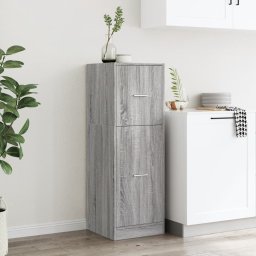 vidaXL Apothekerskast 40x41x118 cm bewerkt hout grijs sonoma eiken