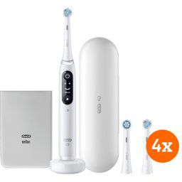 Oral-B iO 7w Wit + iO Ultimate Clean opzetborstels (4 stuks)