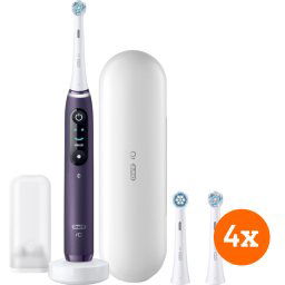 Oral-B iO 8n Paars + iO Ultimate Clean opzetborstels (4 stuks)