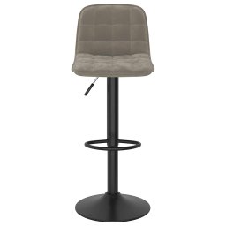 vidaXL Barkruk fluweel lichtgrijs