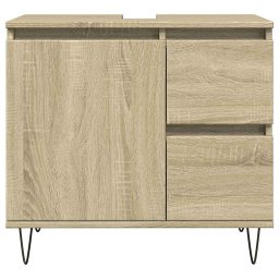 vidaXL Badkamerkast 65x33x60 cm bewerkt hout sonoma eikenkleurig