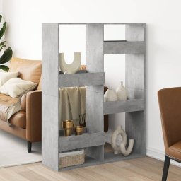 vidaXL Kamerscherm 100x33x135 cm bewerkt hout betongrijs