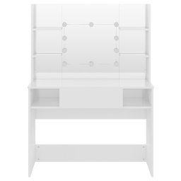 vidaXL Kaptafel met LED-verlichting 100x40x135 cm MDF glanzend wit