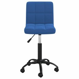 vidaXL Kantoorstoel draaibaar fluweel blauw