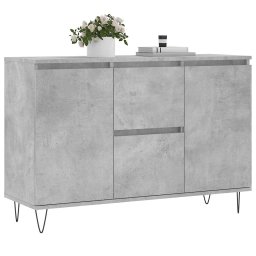 vidaXL Dressoir 101,5x35x70 cm bewerkt hout betongrijs