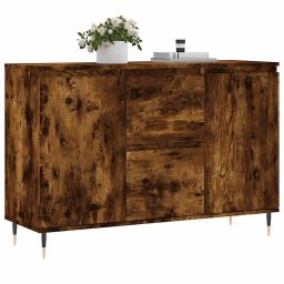vidaXL Dressoir 101,5x35x70 cm bewerkt hout gerookt eikenkleurig
