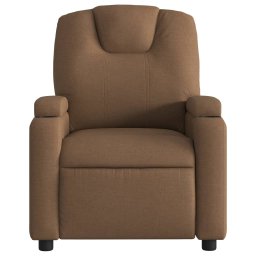 vidaXL Fauteuil verstelbaar stof bruin