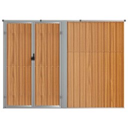 vidaXL Tuinschuur 225x89x161 cm gegalvaniseerd staal bruin