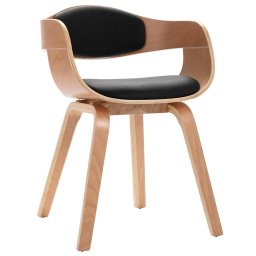 vidaXL Eetkamerstoelen 2 st gebogen hout en kunstleer