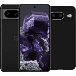 Google Pixel 8 128GB Zwart 5G + BlueBuilt Back Cover Zwart