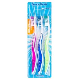 Sencefresh Medium 3D-Extra Clean Tandenborstels 3-pack