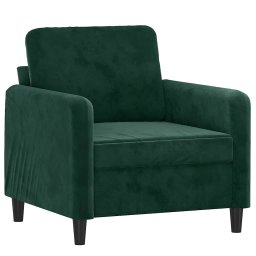 vidaXL 3-delige Loungeset fluweel donkergroen