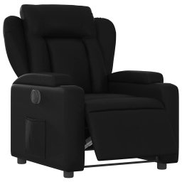 vidaXL Fauteuil elektrisch verstelbaar kunstleer zwart