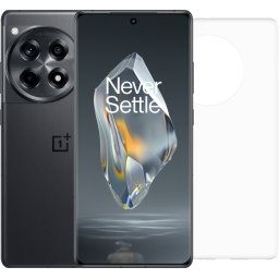OnePlus 12R 256GB Grijs 5G + Just in Case Soft Design Back Cover Transparant