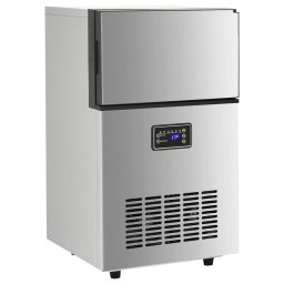 vidaXL IJsblokjesmachine 45 kg / 24 u zilverkleurig