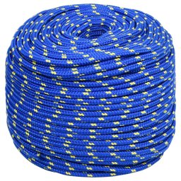 vidaXL Boottouw 10 mm 100 m polypropyleen blauw