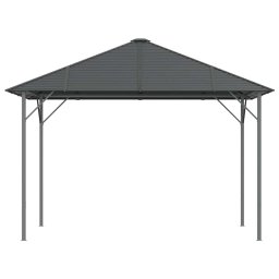 vidaXL Prieel met dak 3x3 m antracietkleurig
