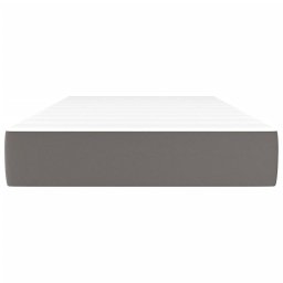 vidaXL Pocketveringmatras medium 120x190x20 cm kunstleer grijs