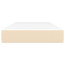vidaXL Pocketveringmatras medium 120x190x20 cm stof crèmekleurig