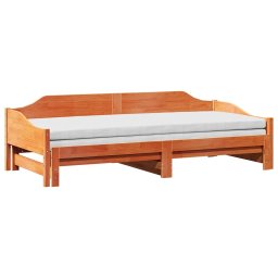 vidaXL Slaapbank met onderschuifbed 90x200 cm massief grenenhout