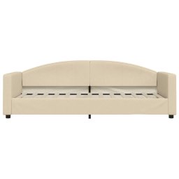 vidaXL Slaapbank 80x200 cm stof crèmekleurig