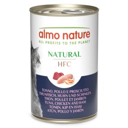 6 x 140 g Almo Nature Classic Tonijn, Kip & Ham Kattenvoer