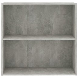 vidaXL Boekenkast met 2 schappen 80x30x76,5 cm bewerkt hout betongrijs