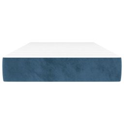 vidaXL Pocketveringmatras medium 120x190x20 cm fluweel donkerblauw