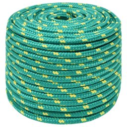 vidaXL Boottouw 12 mm 100 m polypropyleen groen