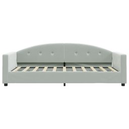vidaXL Slaapbank 80x200 cm fluweel lichtgrijs