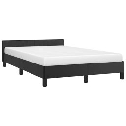 vidaXL Bedframe met hoofdeinde zonder matras 120x200 cm zwart