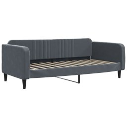 vidaXL Slaapbank met matras 90x200 cm fluweel donkergrijs