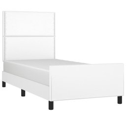vidaXL Bedframe met hoofdbord kunstleer wit 100x200 cm