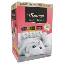 12x100g Ragout Royale Kalkoen, Zalm, Kalf Miamor Kattenvoer