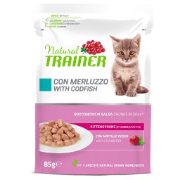 12x85g Kabeljauw Kitten & Young Natural Trainer natvoer voor kittens